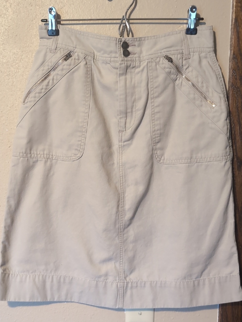 St. John's Bay A-Line Skirt in Light Beige - Picture 2 of 5